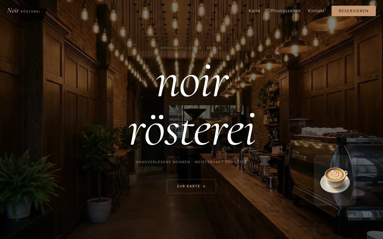 Noir Rösterei — Kaffee · Dark