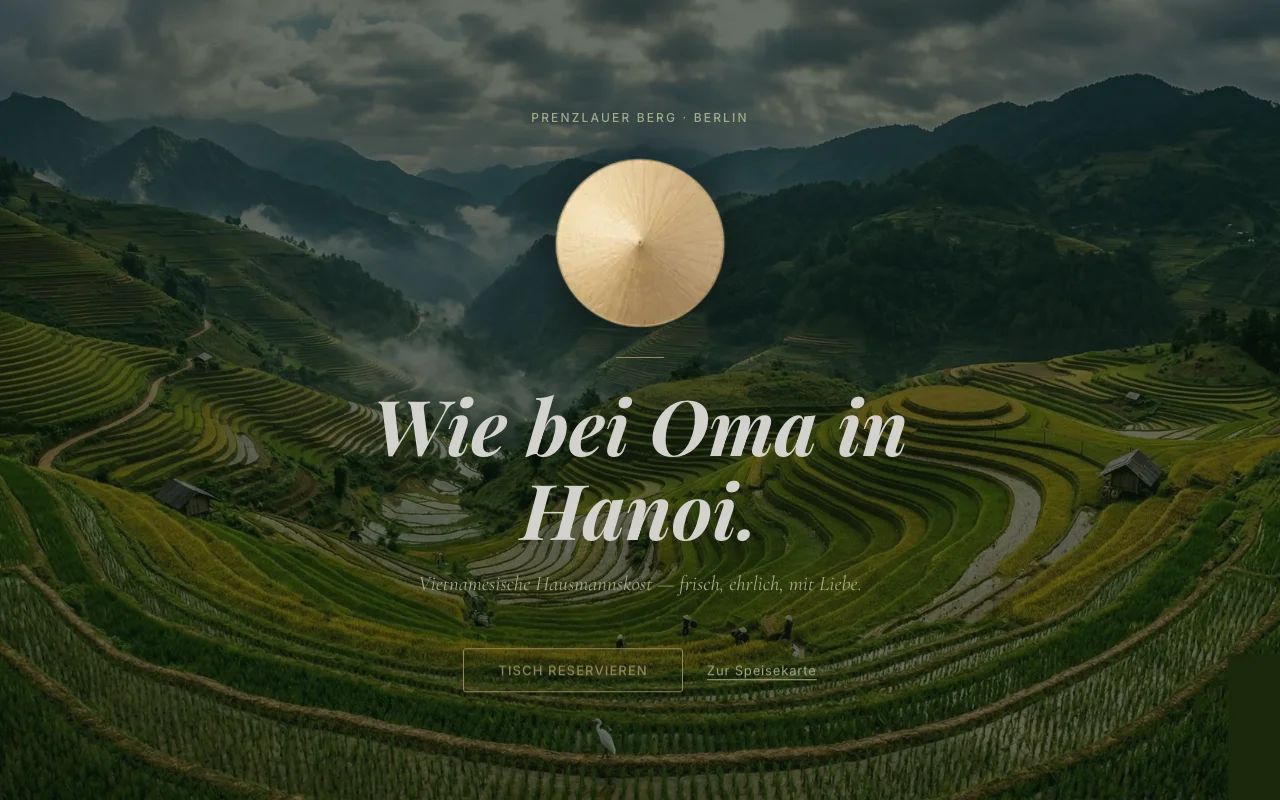 Bà Nội Vorschau der Restaurant-Webseite